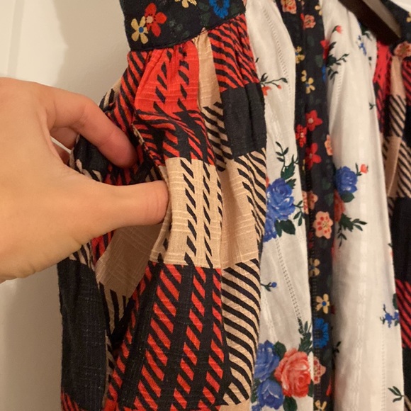 Anthropologie Let Me Be Contrast Floral Maxi Skirt - Picture 7 of 8